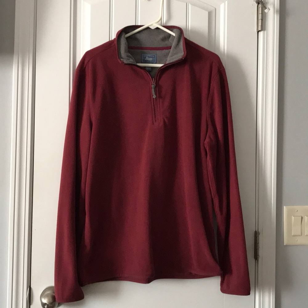 Burgundy fleece jacket